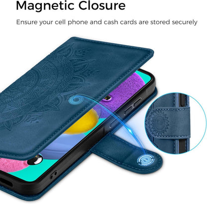 Lederhülle Samsung Galaxy A51 Flip Wallet PU Case Dunkelblau Standfunktion