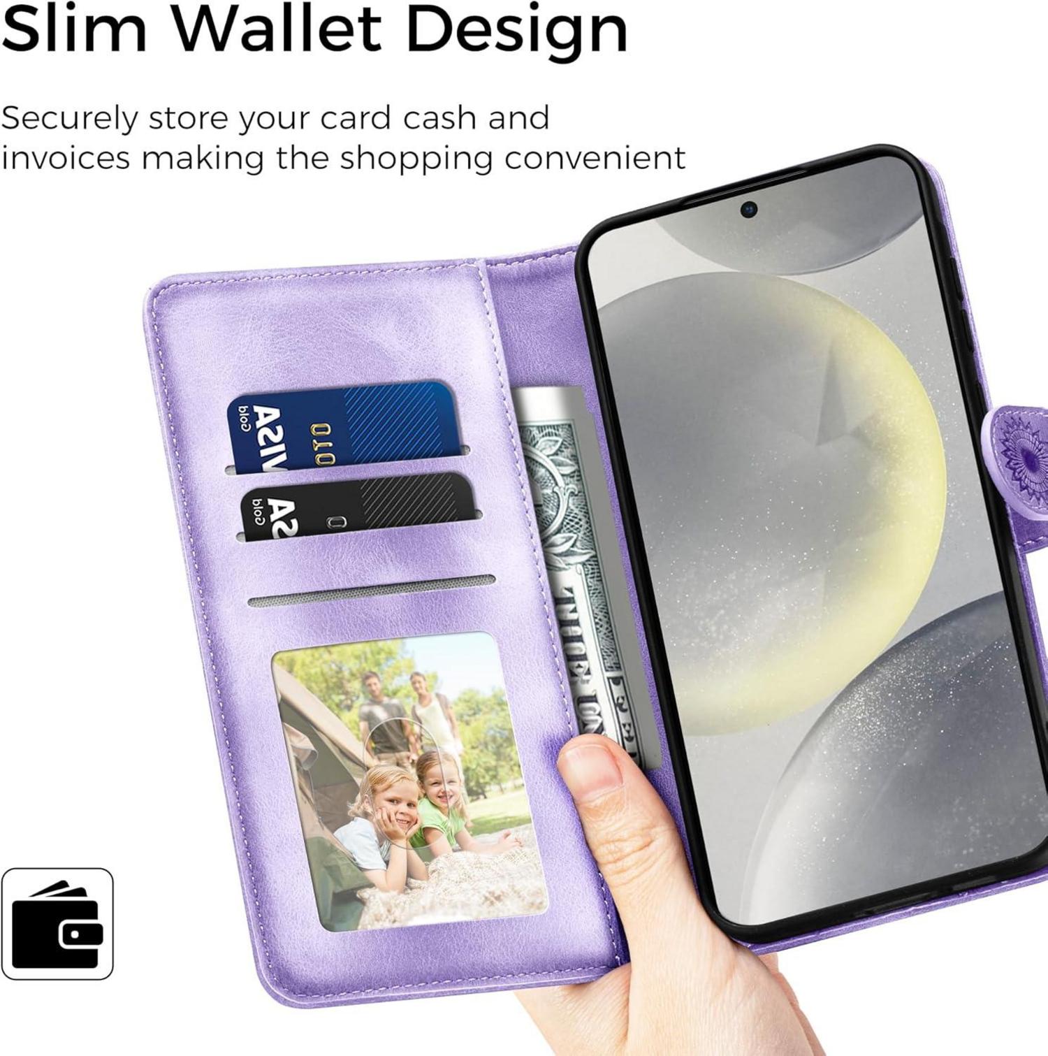 Samsung Galaxy S24 5G Lederhülle Flip Wallet PU Case