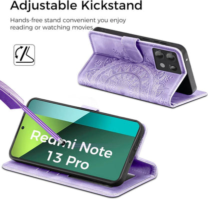 Handyhülle für Xiaomi Redmi Note 13 Pro 5G Flip Wallet PU Leder Case