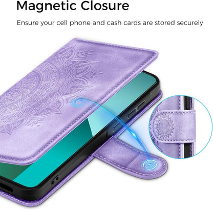 Handyhülle Xiaomi Redmi Note 13 Pro 5G Flip Wallet Premium PU Leder Klapphülle Standfunktion Hellviolett