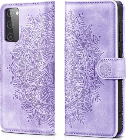 Samsung Galaxy S20 FE Hülle - Flip Wallet Leder Case mit Standfunktion & Kartenfach - Hellviolett