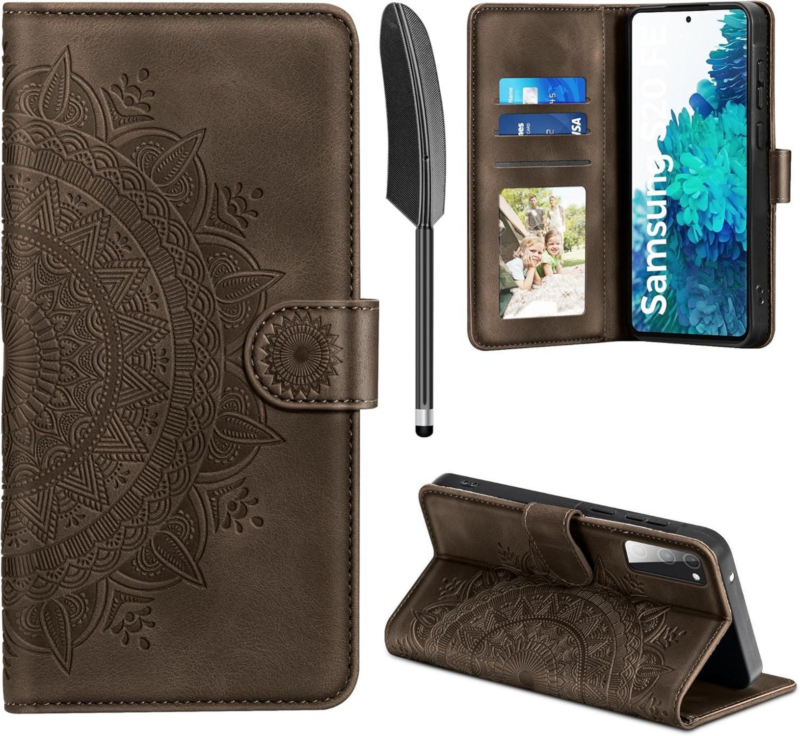 Samsung Galaxy S20 FE Lederhülle Wallet Case Braun