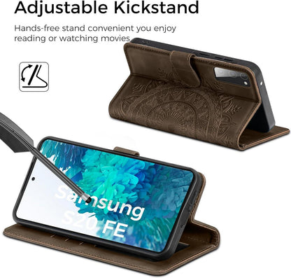 Samsung Galaxy S20 FE Lederhülle Wallet Case Braun