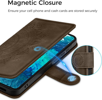Samsung Galaxy S20 FE Hülle - Leder Flip Wallet Case Braun