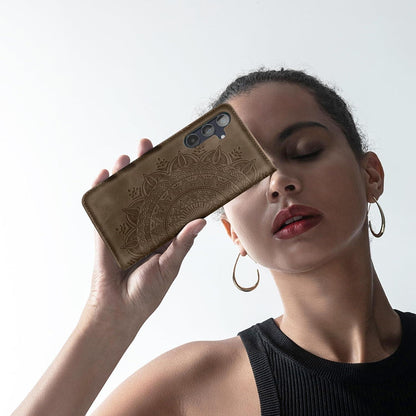 EASDNB Samsung Galaxy A55 5G Leder Wallet Hülle Standfunktion