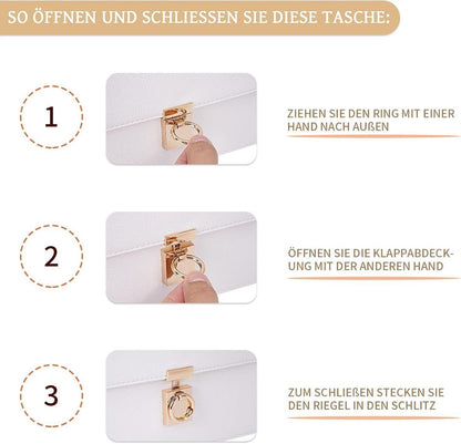 TIAASTAP Damen Handtasche Umhängetasche French Style Schultertasche Ledertasche