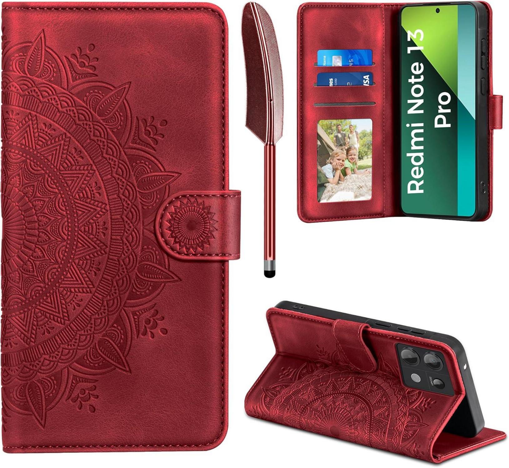 Handyhülle für Xiaomi Redmi Note 13 Pro 5G Flip Wallet PU Leder Case