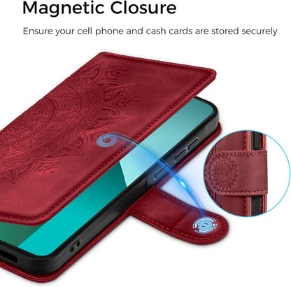 Xiaomi Redmi Note 13 Pro 5G Handyhülle Wallet Case Rot Magnet Kartenfach