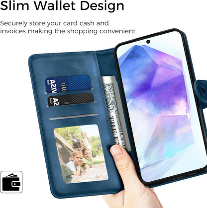 EASDNB Samsung Galaxy A55 5G Leder Flip Wallet Hülle