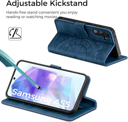 Samsung Galaxy A55 5G Hülle Flip Wallet PU Leder Case Magnet
