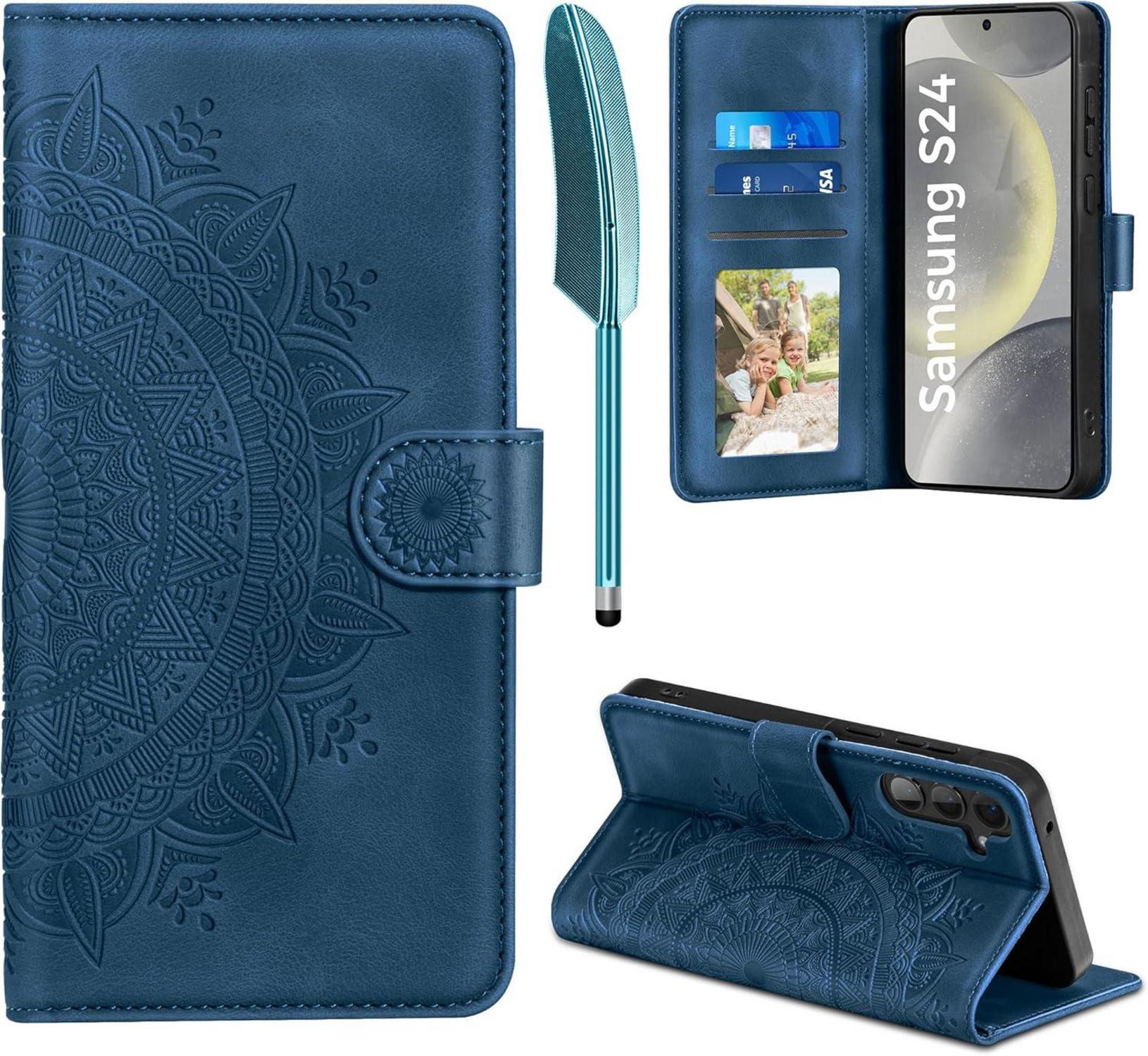 Samsung Galaxy S24 5G Flip Wallet Lederhülle mit Standfunktion