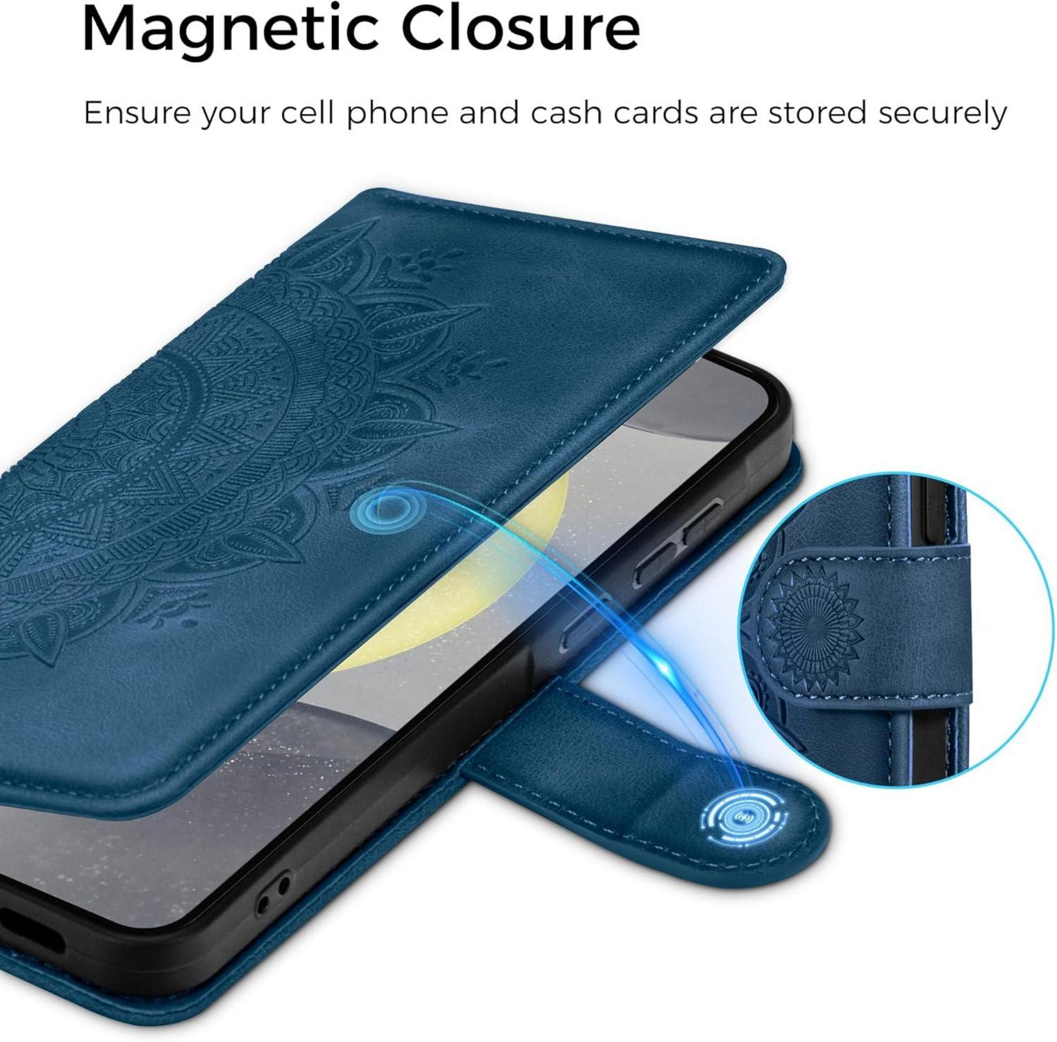 Samsung Galaxy S24 5G Hülle - PU Leder Case mit Kartenfach, Magnet und Standfunktion