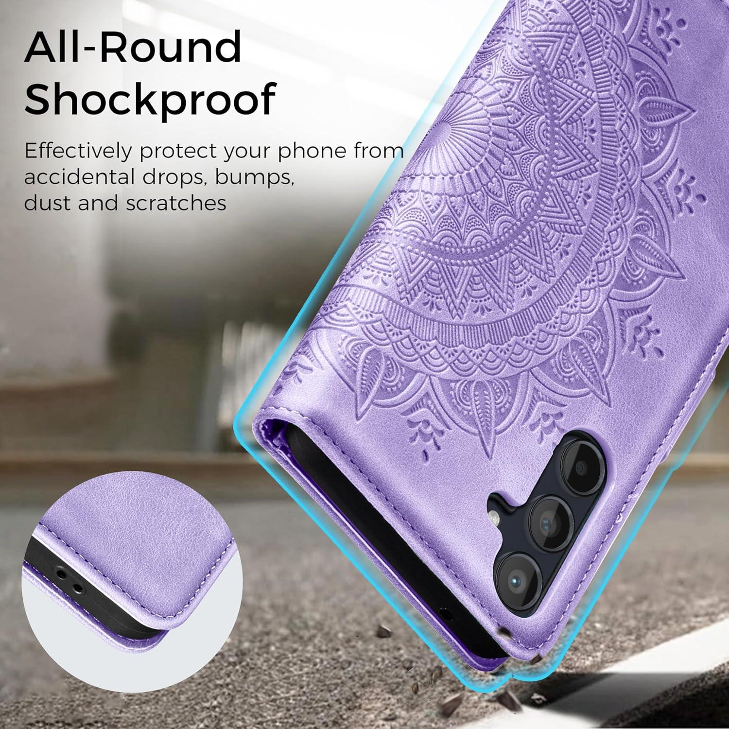 Samsung Galaxy A55 5G Hülle Wallet Case PU Leder Schutzhülle