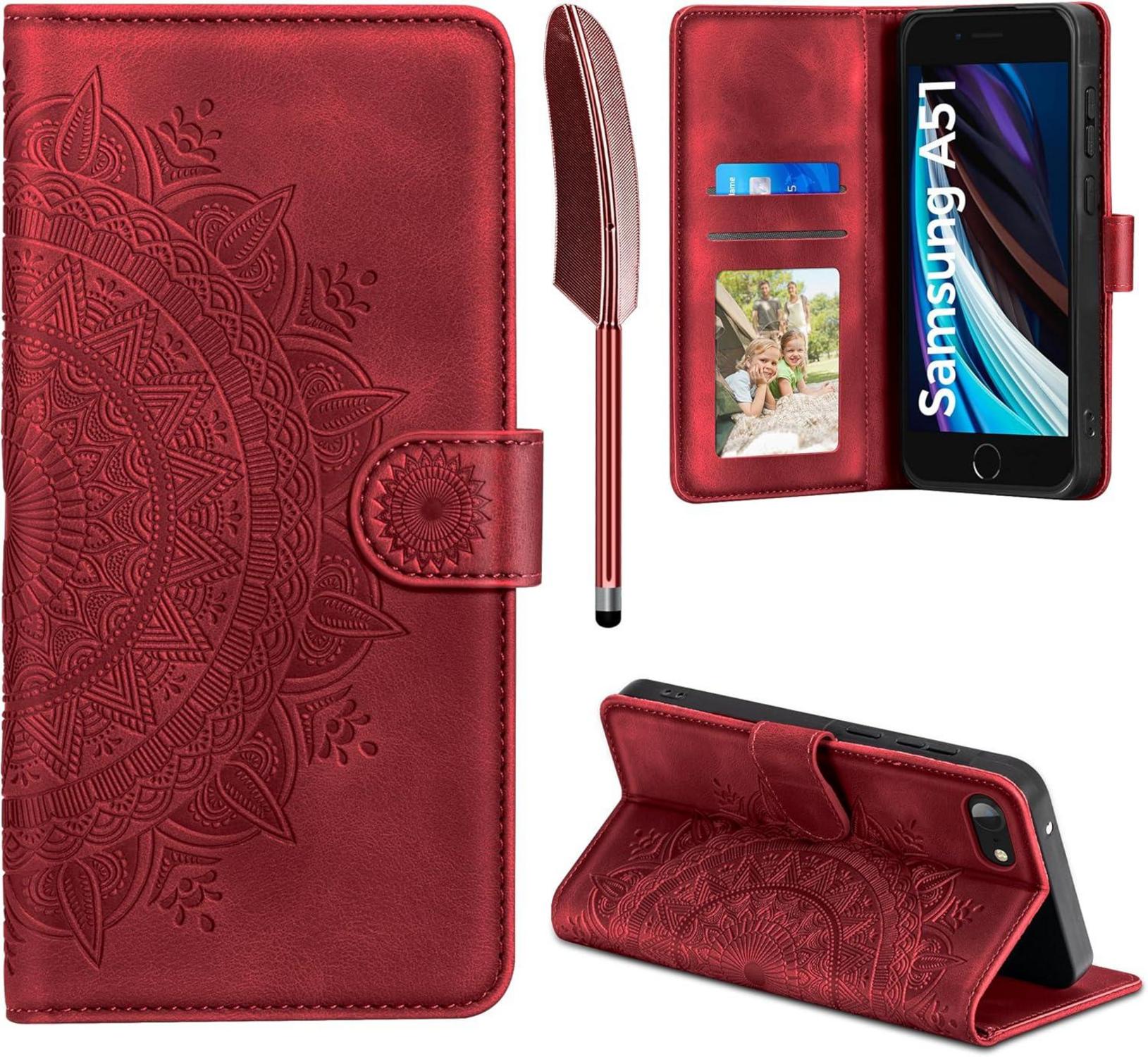 Handyhülle iPhone SE 2022/20, iPhone 7/8 Flip PU Leder Schutzhülle Rot