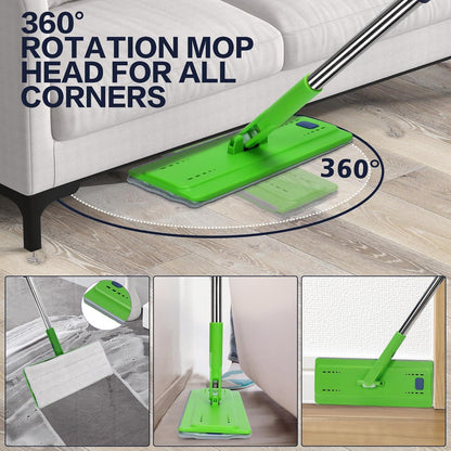 Masthome 138CM Wischmopp Set mit Auswringfunktion und 5 Mikrofaser Pads