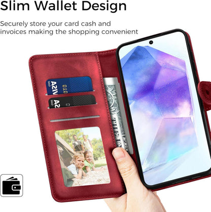 Samsung Galaxy A55 5G Lederhülle Flip Wallet Case