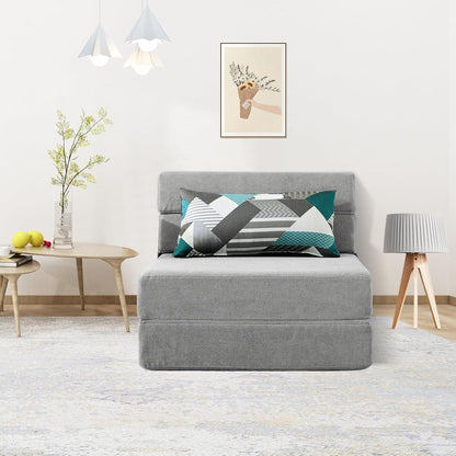 Schlafsessel 70x190 cm mit Memory Schaum & Kissen – Gästesofa