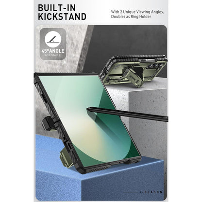 Galaxy Z Fold 6 Hülle mit S Pen Halter und Displayschutz Grün