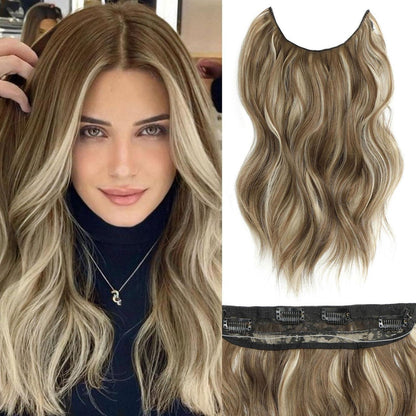 Haarverlängerung Wellig, 40,6 cm, Mittleres Braun/Blond