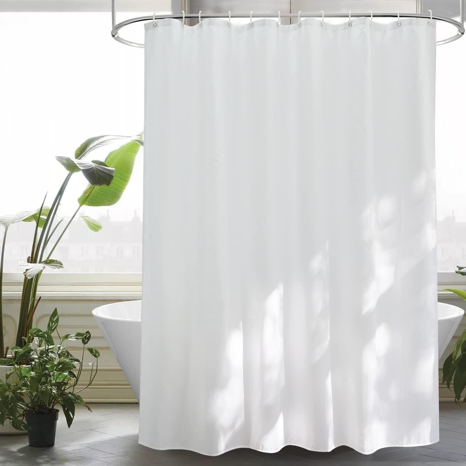 Antischimmel Weißer Duschvorhang 180x250 cm Wasserdicht Schnell