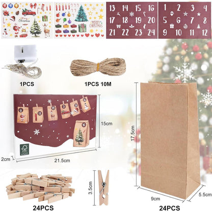 Adventskalender zum Befüllen 2026 Jahr Tüten DIY Weihnachten