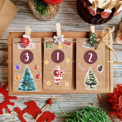 Adventskalender zum Befüllen 2026 Jahr Tüten DIY Weihnachten