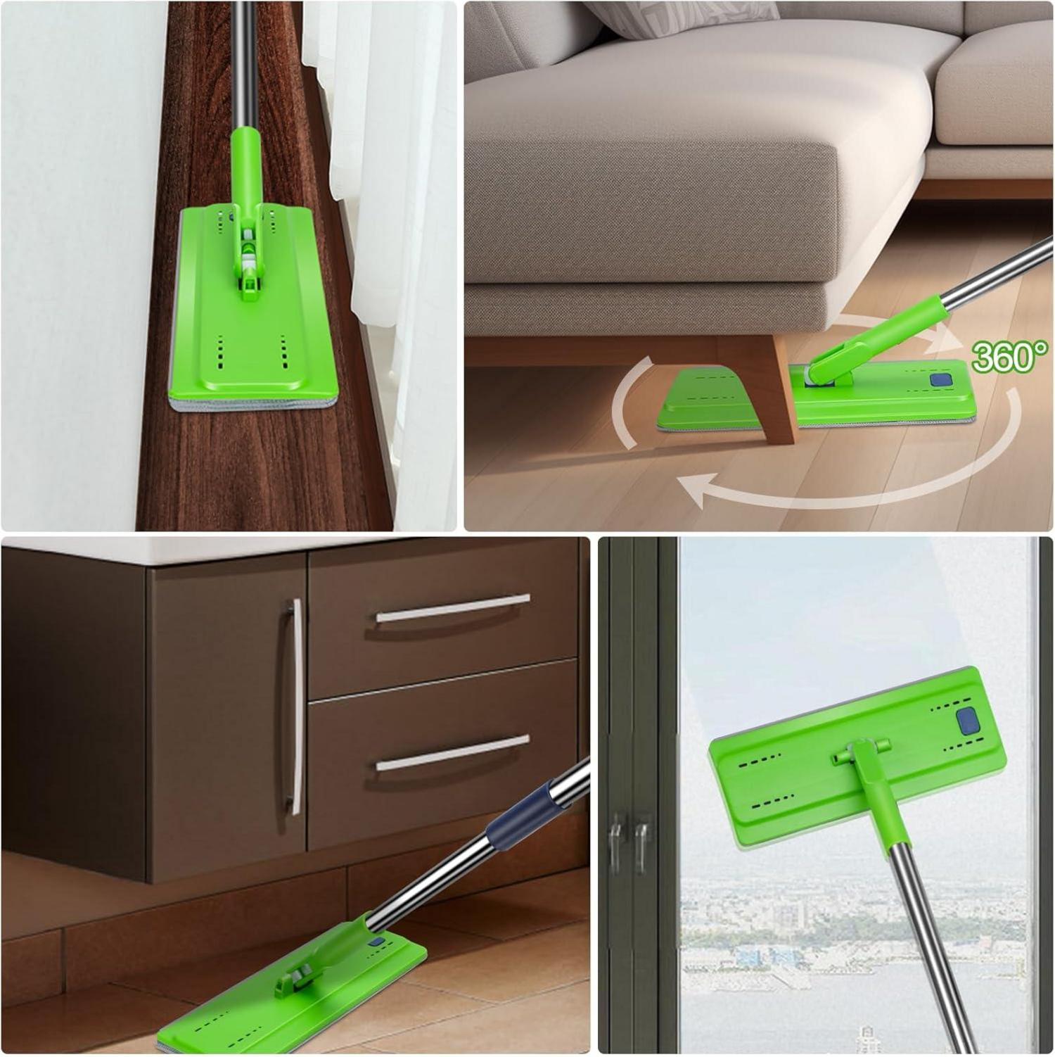 2in1 Wischmopp Set mit Eimer & Auswringfunktion