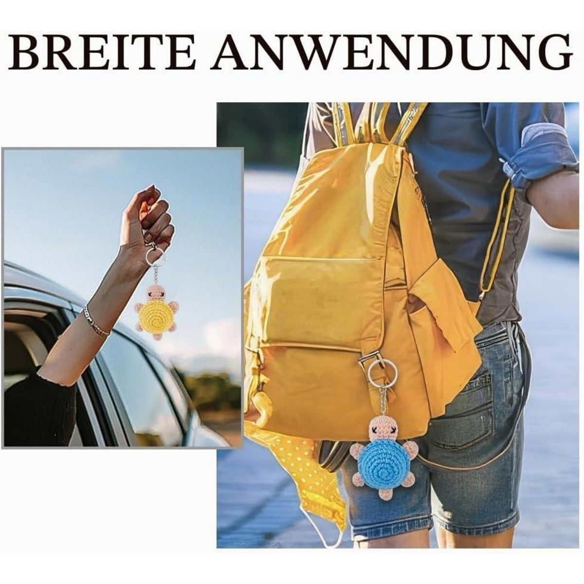 Häkelset Schildkröten Schlüsselanhänger DIY Anfänger Set mit Video