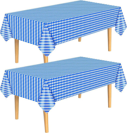 Oktoberfest Einweg Tischdecke bayerische Flagge Rautenkaro 2er Set