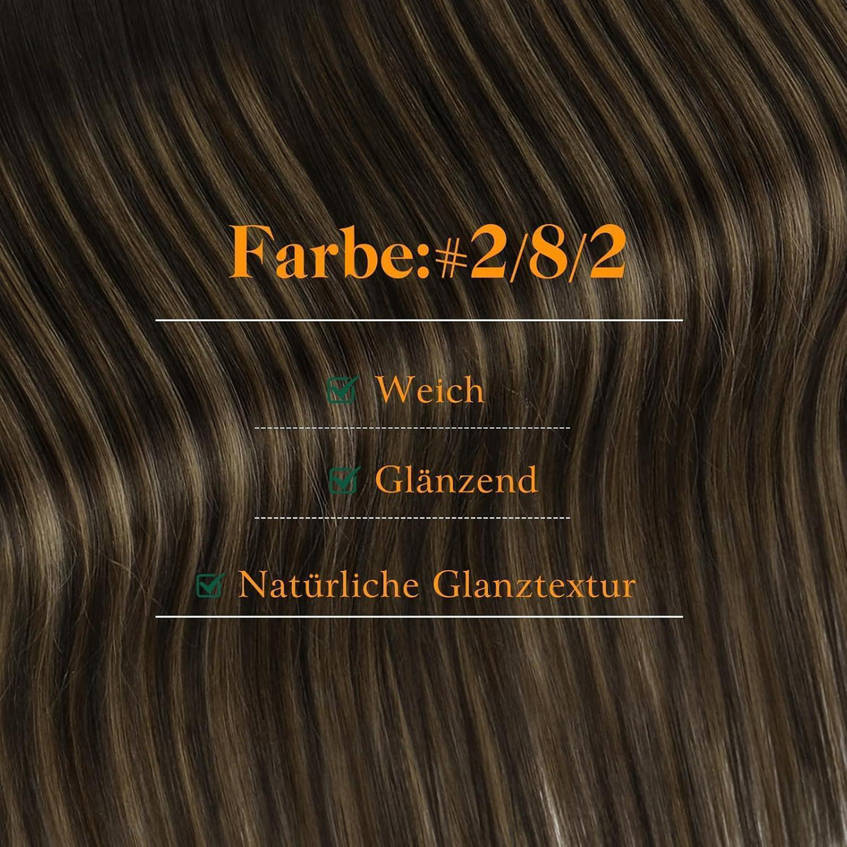 Echthaar Tape Extensions Balayage Braun Ombre 45cm