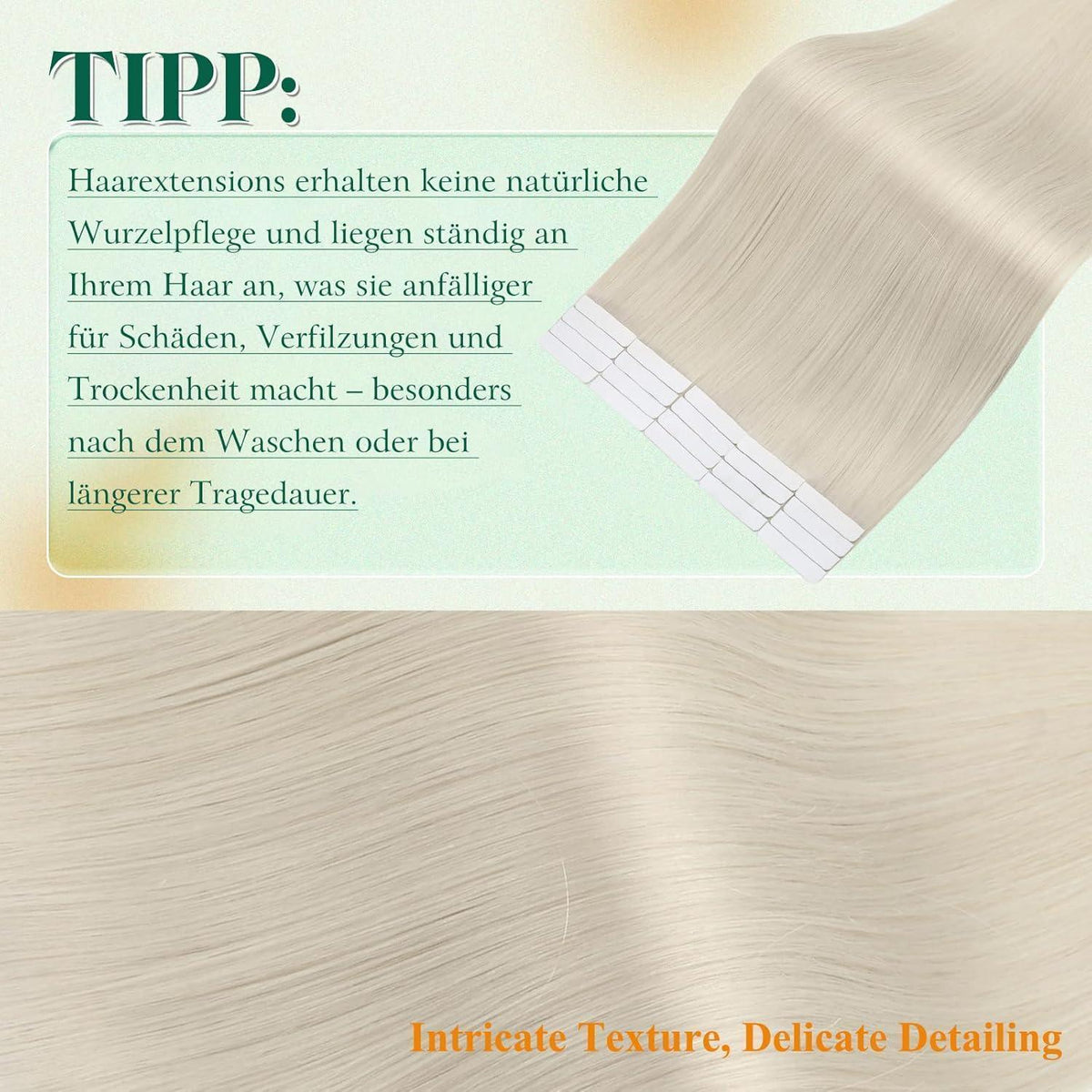 Echthaar Tape Extensions Blond 60cm – Natürliche Verlängerung