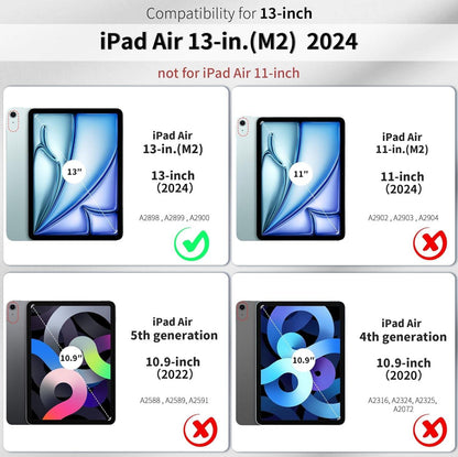iPad Air 13 Zoll M2 2024 Hülle Blau Sterne, Folio Ständer