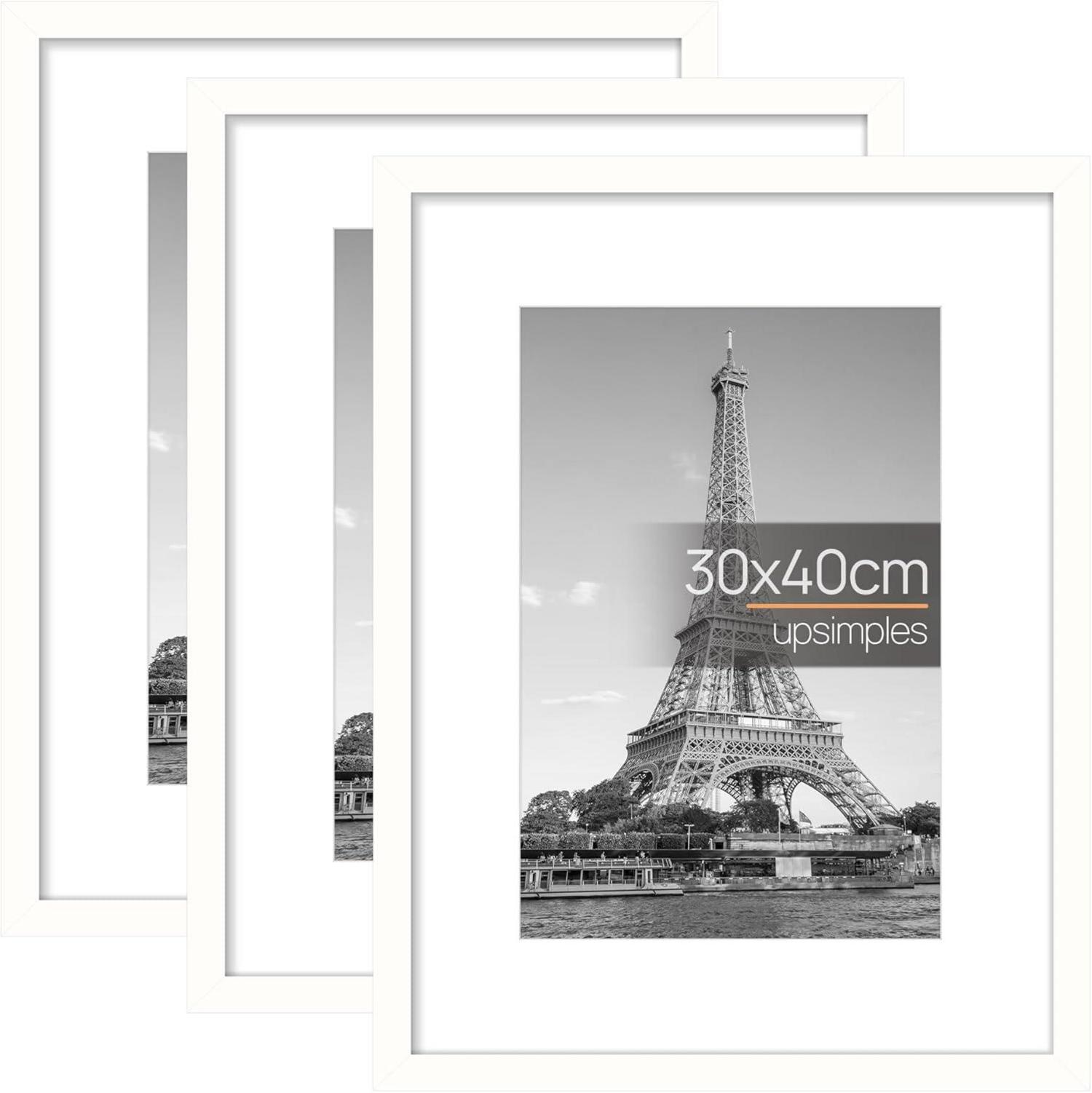 3er Set Weißer Bilderrahmen 30x40 cm - Picture Frame Home Decor