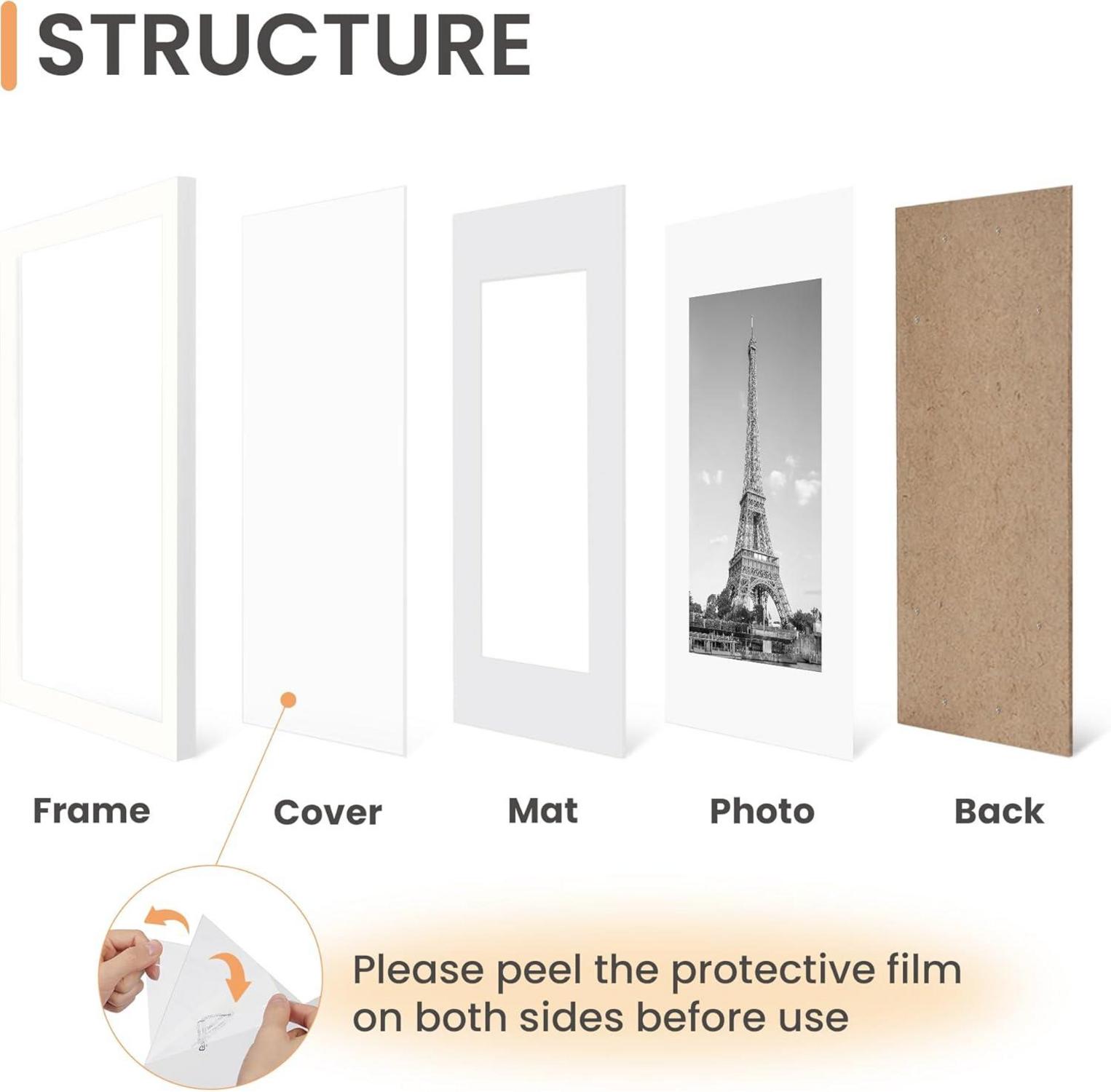 3er Set Weißer Bilderrahmen 30x40 cm - Picture Frame Home Decor