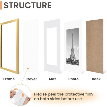 3er Pack 30x40cm Gold Bilderrahmen Set