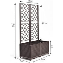 Mingone Hochbeet Pflanzgefäß Rankkasten 80x40x136 cm