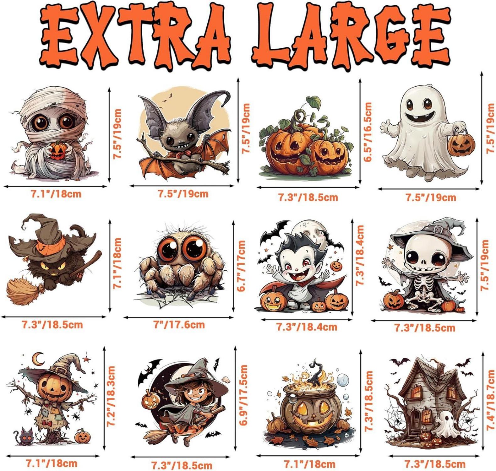 Halloween Fensterbilder Selbstklebend Wiederverwendbar PVC