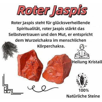Großer Roter Jaspis Naturstein 2 Stück Meditation Schmucksteine