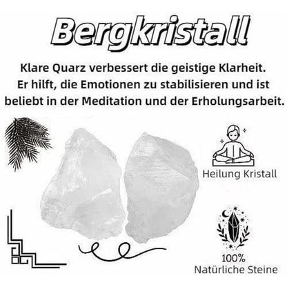 Bergkristall Rohstein Set | 2x Großer Kristall für Meditation & Deko