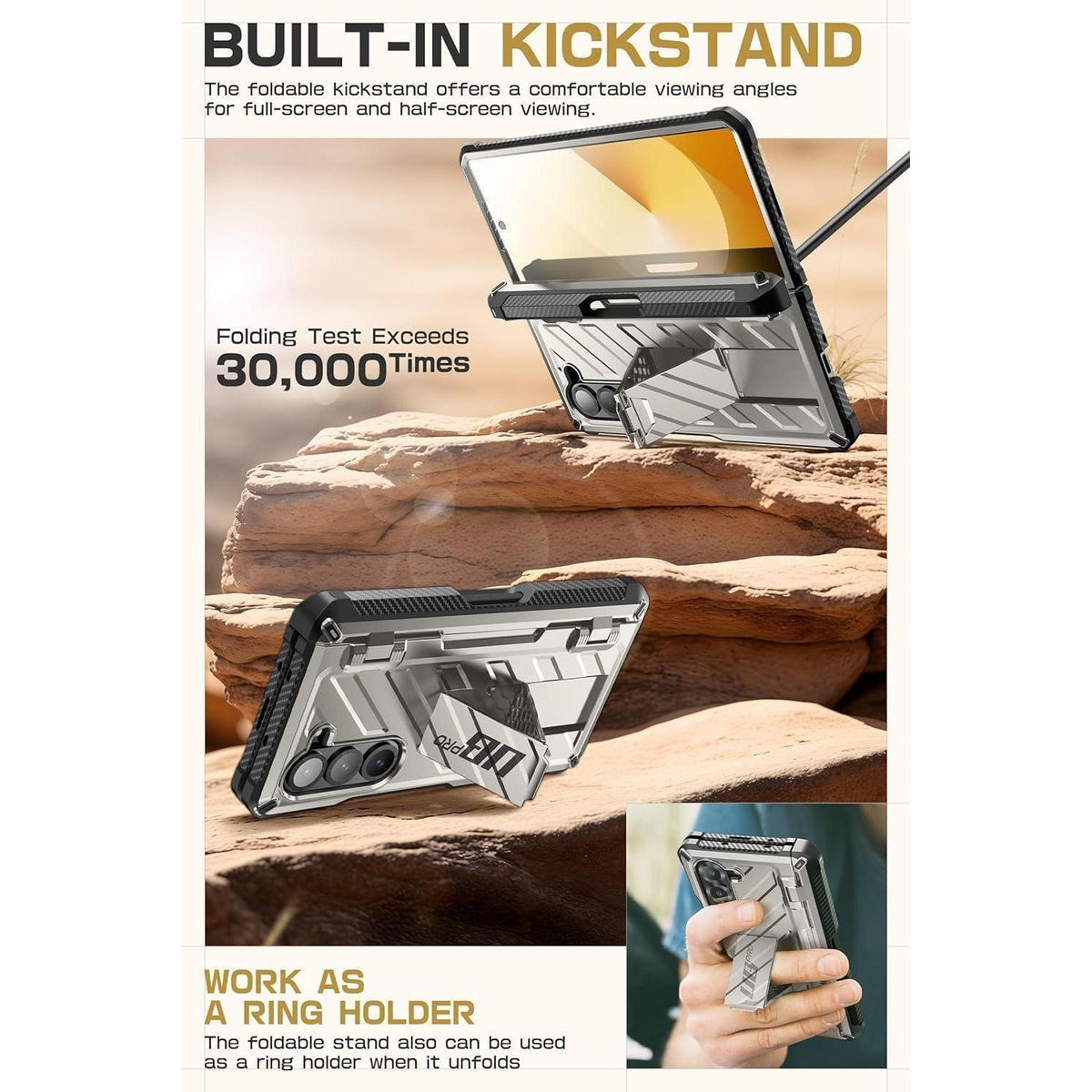 Galaxy Z Fold 6 Hülle mit S Pen Halter & Displayschutz