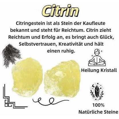 Citrin Kristall Rohstein 2 Stück 100% Natursteine Premium