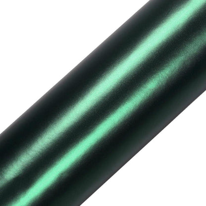 Dunkelgrüne Matt Metallic Autofolie mit Luftkanälen (75x152cm)
