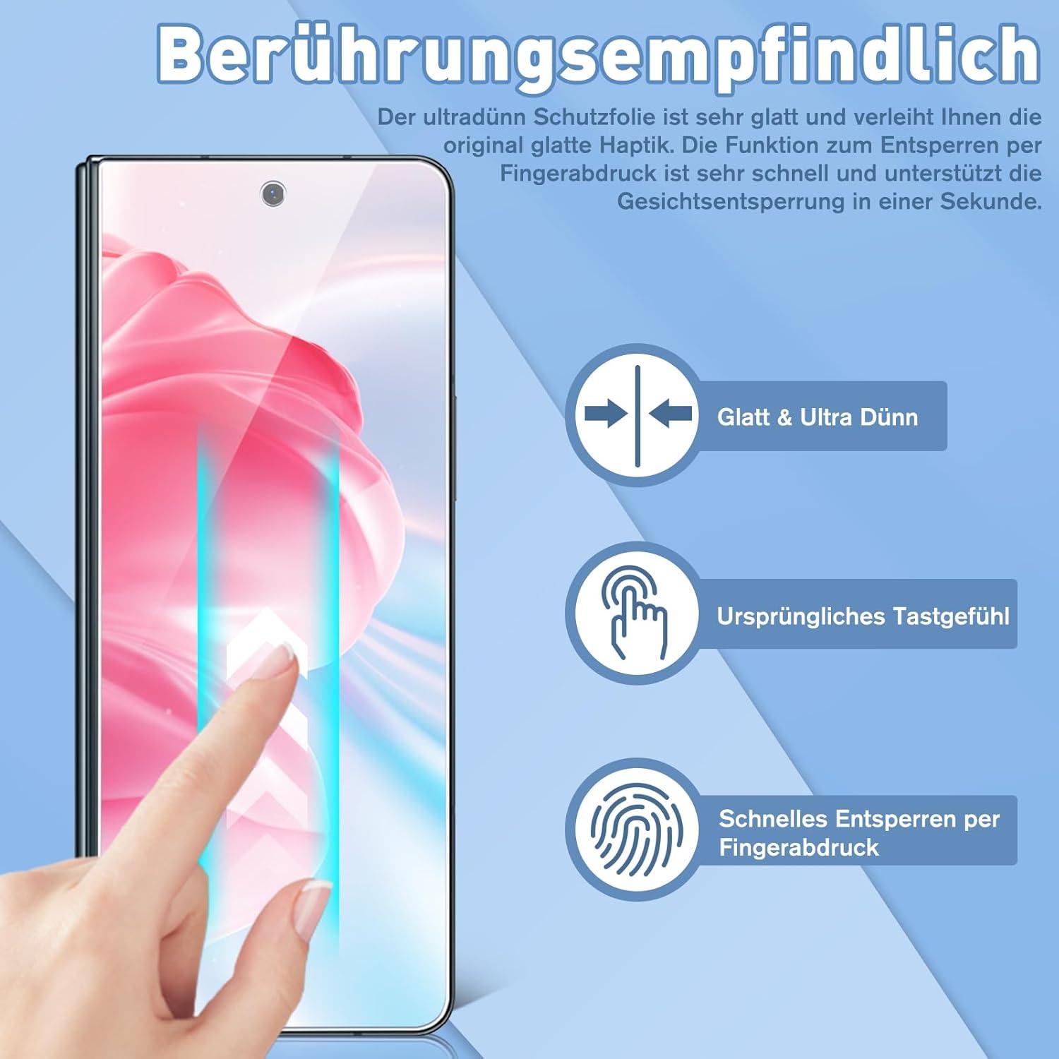 Panzerglas Samsung Galaxy Z Fold 5 Schutzfolie Set Anti-Öl Displayfolie