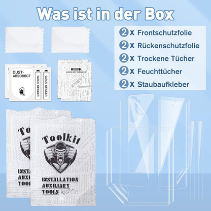 Panzerglas Samsung Galaxy Z Fold 5 Schutzfolie Set Anti-Öl Displayfolie