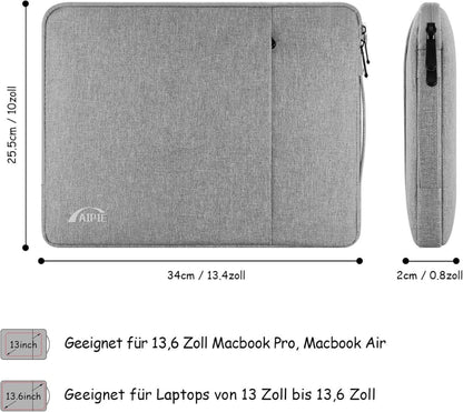Laptoptasche 13,3 Zoll MacBook Air Pro Hülle Hellgrau 800D