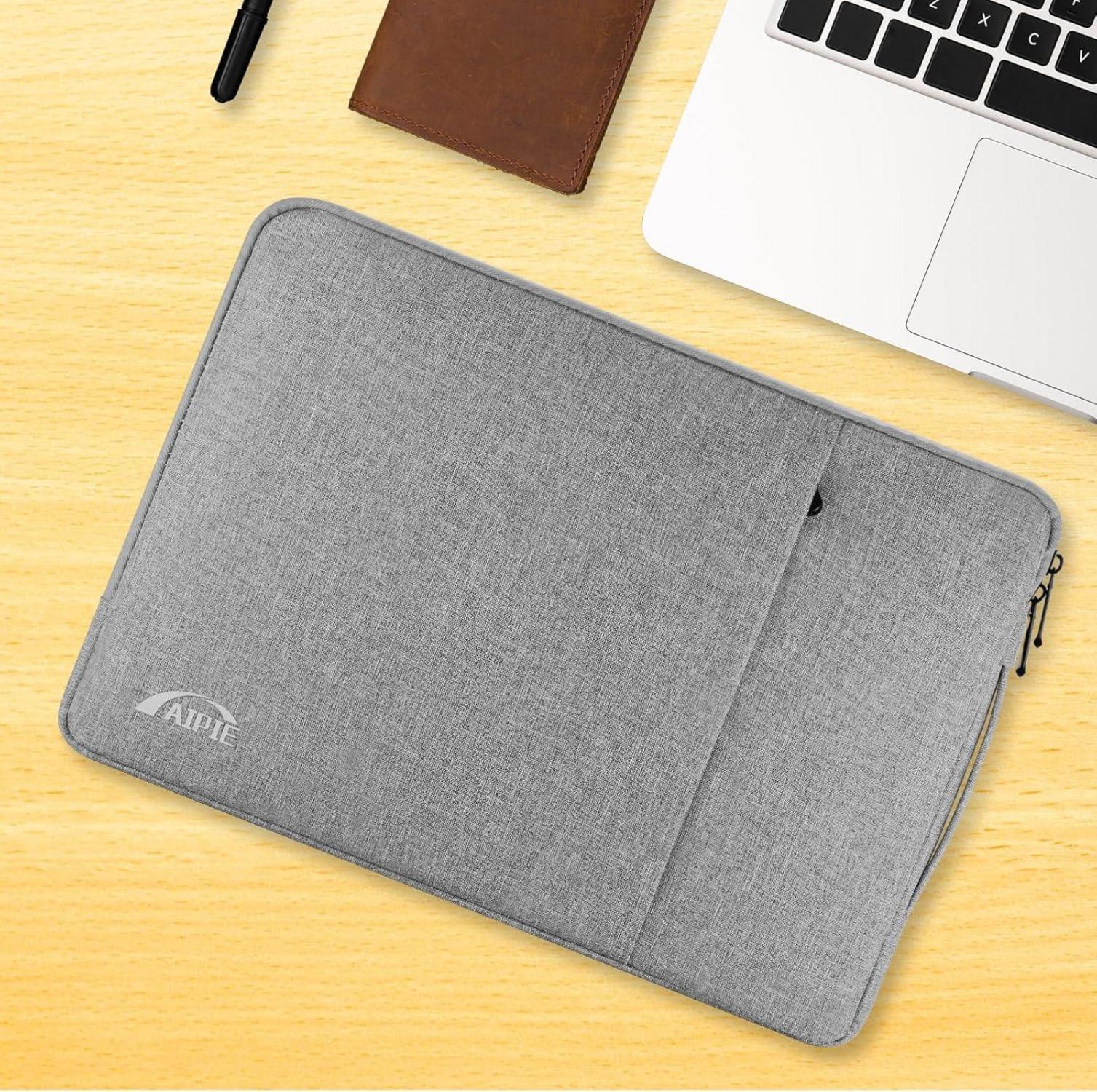 AIPIE Laptoptasche 13-13,6 Zoll für MacBook Air Pro M1 M2 - Hellgrau