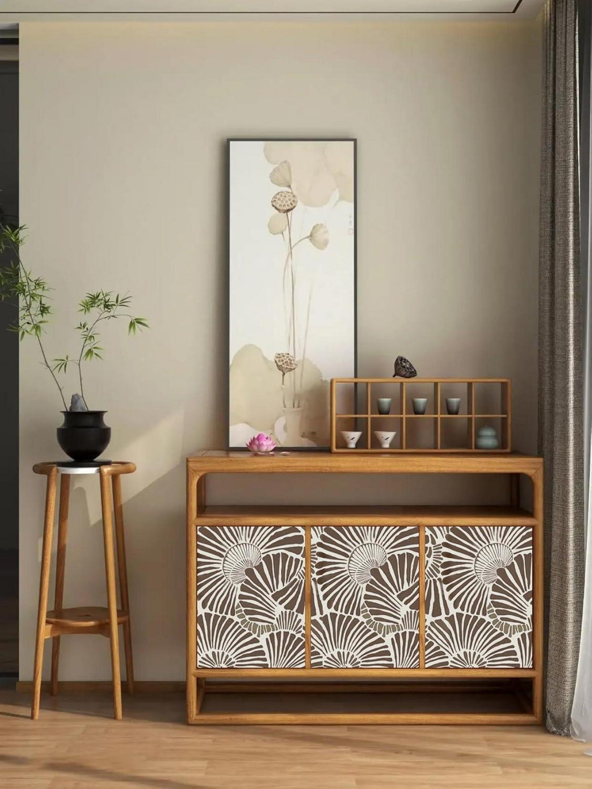 Selbstklebende Tapete Spirale Braun Möbelfolie 0.4W x 3L m