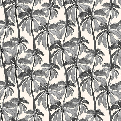 Selbstklebendes Tapeten-Wandpapier Kokoswald Beige Schwarz 10x0,4m