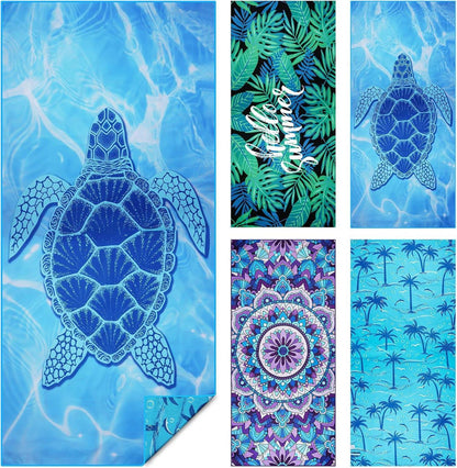 Strandtuch Mikrofaser Oversized Leicht 180x80cm Sandfrei für Reise