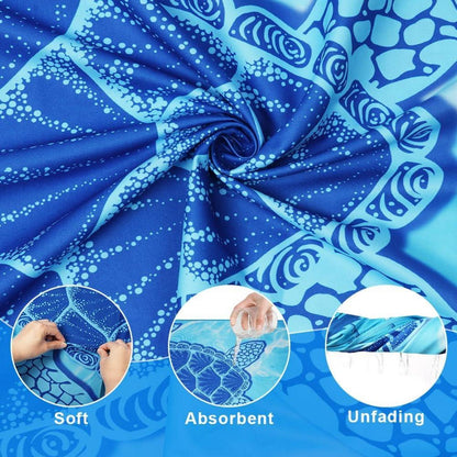 Strandtuch Mikrofaser Oversized Leicht 180x80cm Sandfrei für Reise